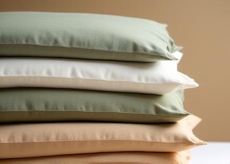 Folded cotton pillow cases